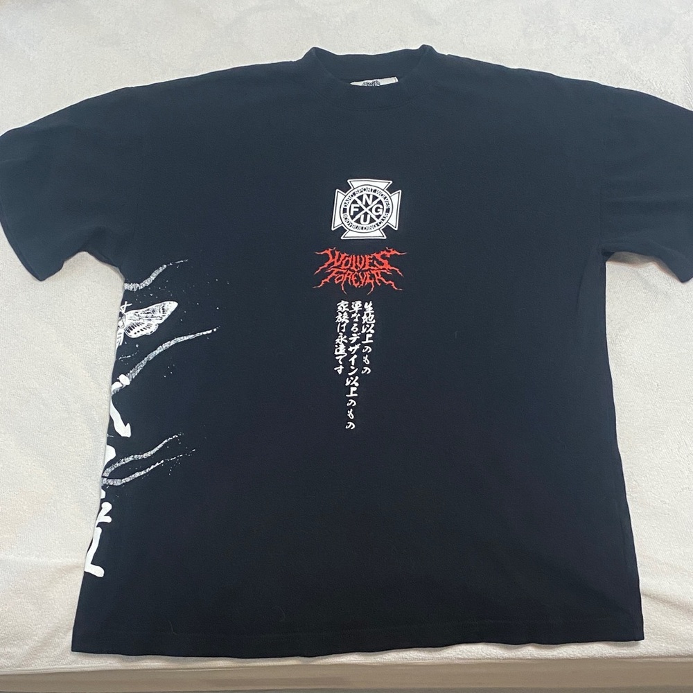 Darc Sport Black Tee with Red and White Graphics